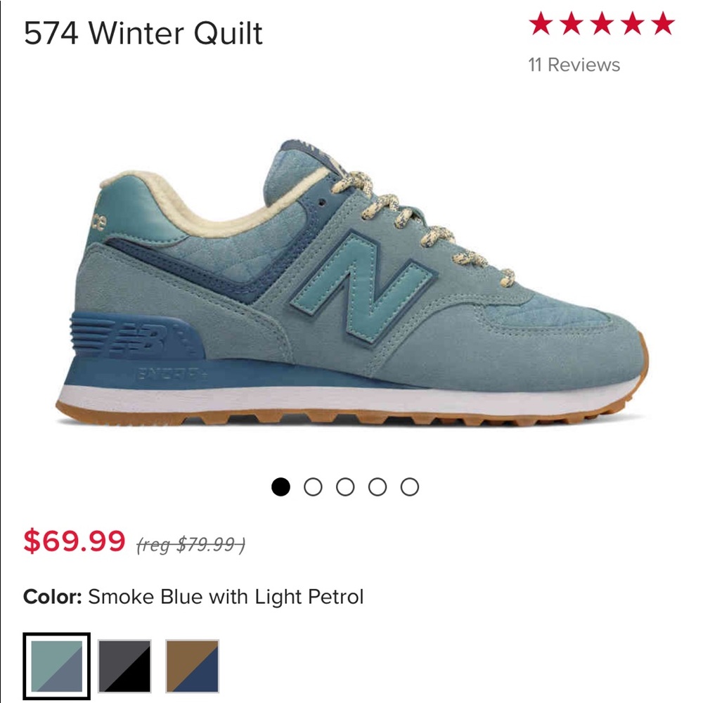 New Balance 574 Winter Quilt Never Worn